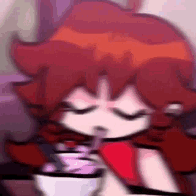 Gf Sipping A Strawberry Shake GIF