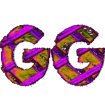 GG Letters in Purple and Yellow