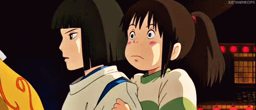 Ghibli Chihiro Being Shy GIF