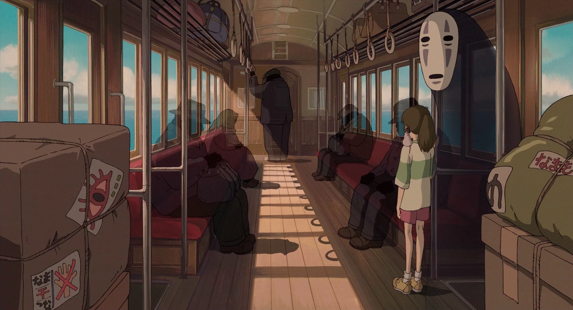 Ghibli Spirited Away Bus Scene GIF