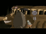Ghibli Totoro Riding Buscat GIF