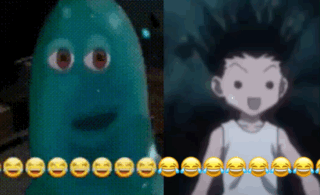 Ghost and Boy with Smiley Faces