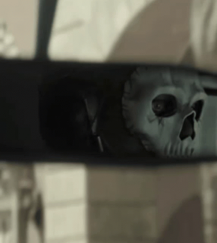 Ghost Cod Reflection In Rearview Mirror GIF