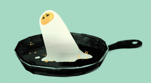 Ghost Egg Dancing On The Fry GIF