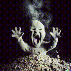 Ghost Emerging From Ash Pile