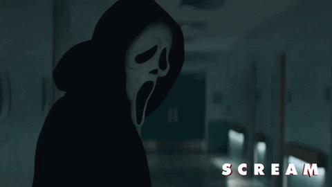 Ghost Face Looking Around GIF