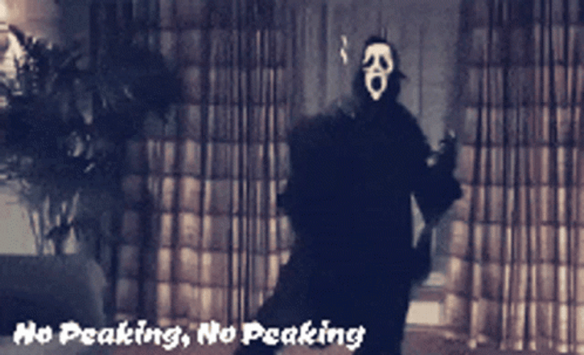 Ghost Face No Peaking GIF