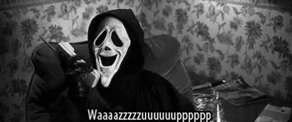Ghost Face On The Phone GIF