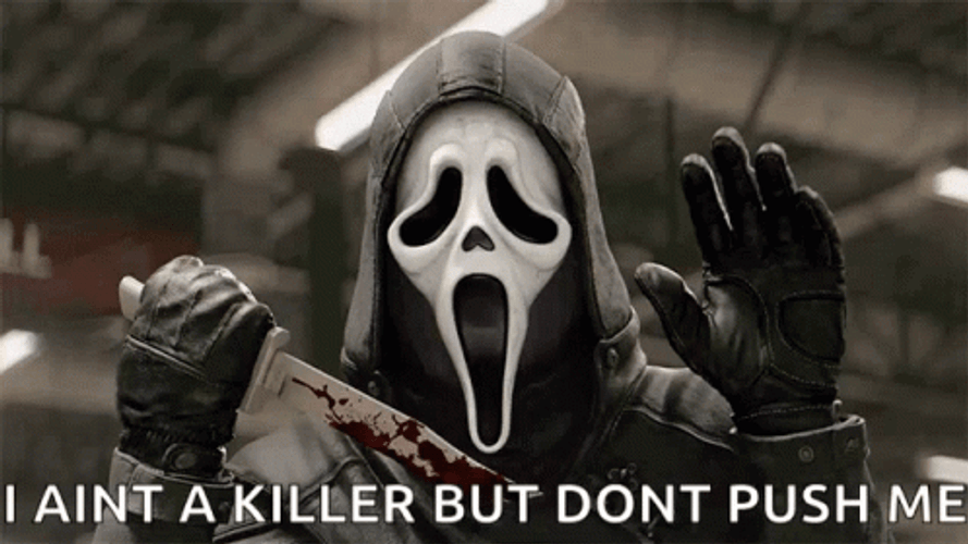 Ghost Face Waving GIF