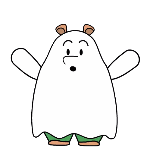 Ghost Holding Boo Sign