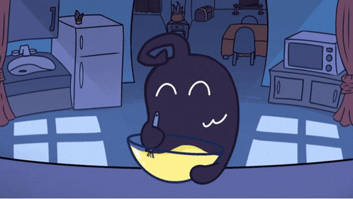 Ghost Holding Bowl of Food