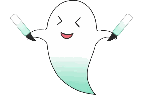 Ghost Holding Light Stick