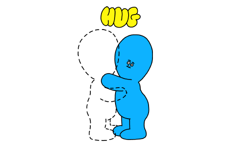 Ghost Hug Emoji Cute Melting Floating GIF