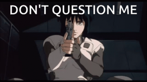 Ghost In The Shell Kusanagi Dont Question Me GIF