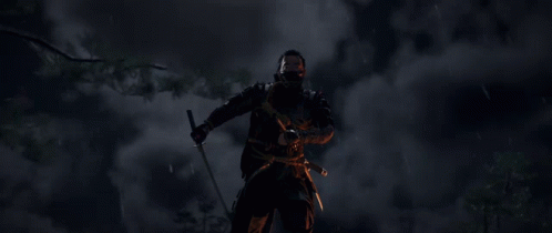 Ghost Of Tsushima Jin Sakai Slashing Sword GIF