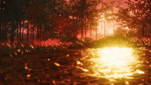 Ghost Of Tsushima Sunset Forest GIF