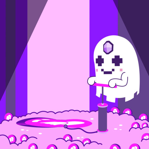 Ghost Pumping Balloon With Purple Background