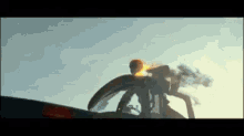 Ghost Rider Riding A Burning Truck GIF