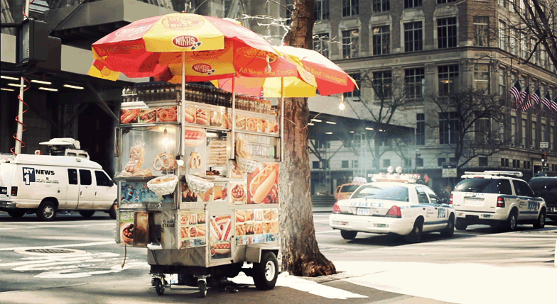 Ghost Town Featuring Hot Dog Cart GIF