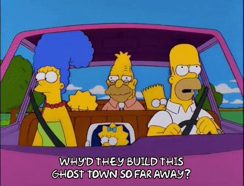 Ghost Town So Far Away The Simpsons GIF