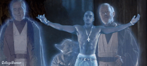 Ghost Tupac Glowing GIF