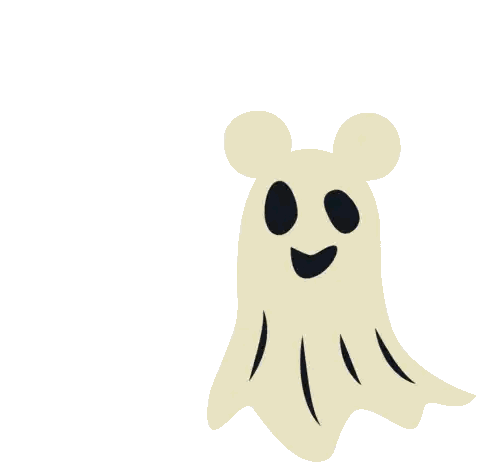 Ghost with Mickey Mouse Head and Ears