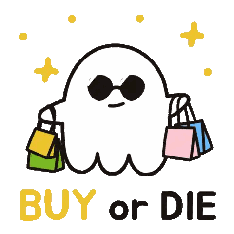 Ghost With Shopping Bags Buy or Die