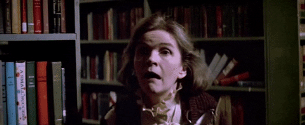 Ghostbusters 1984 Librarian Scream GIF