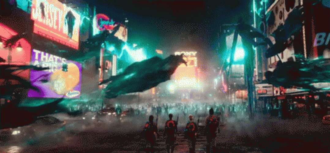 Ghostbusters 2016 Flying Ghosts GIF