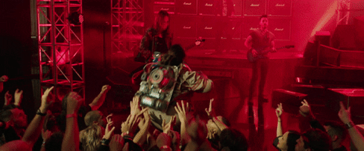 Ghostbusters Abby Stage Dive GIF
