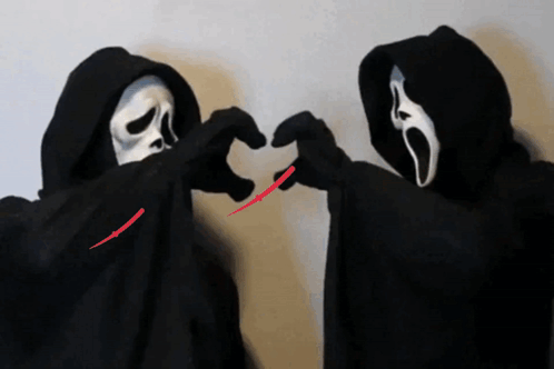 Ghostface and Scream Making Heart