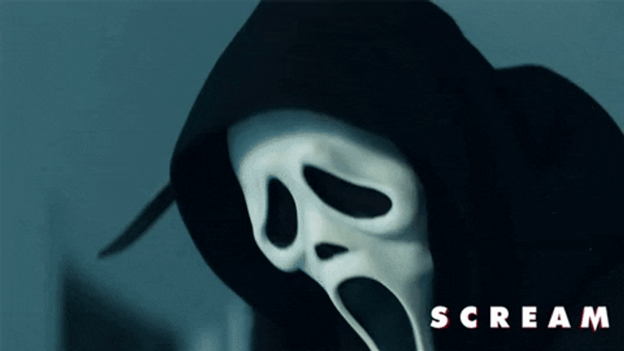 Ghostface Looking Up GIF