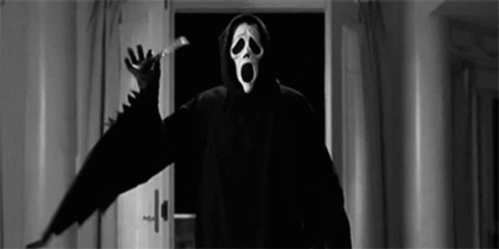 Ghostface Showing Knife GIF