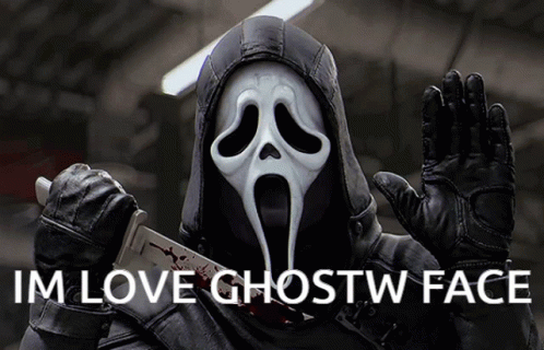 Ghostface Waving Hand GIF