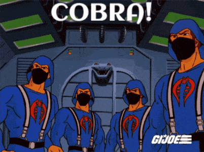 Gi Joe Soldiers In Blue Uniforms GIF