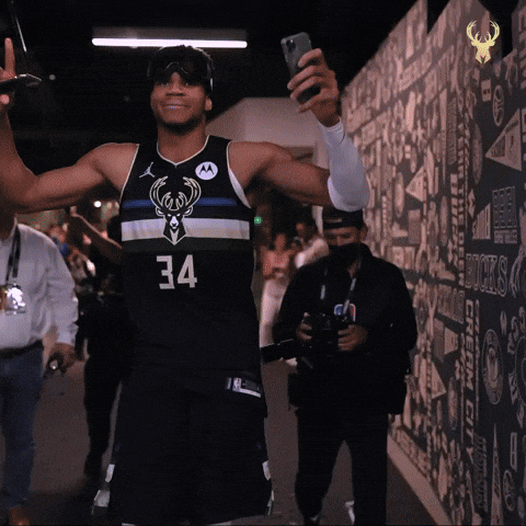 Giannis Antetokounmpo Match My Freak L Hand Sign GIF