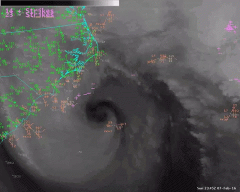Giant Bomb Cyclone Seen From Satellite GIF