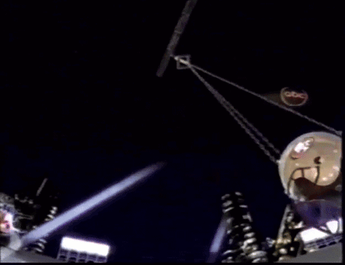 Giant Donut Thrown In Ring With TNTFS Sign GIF