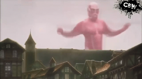 Giant Pink Monster Saying Crew GIF