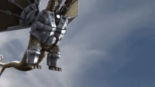 Giant Robotic Dragon Flying