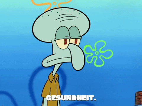 Giant Squidward Crowds Ahem GIF