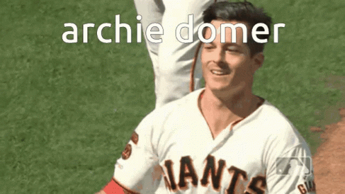 Giants Baseball Player Archie Domer Smiling