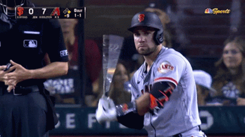 Giants Baseball Player Swinging Bat