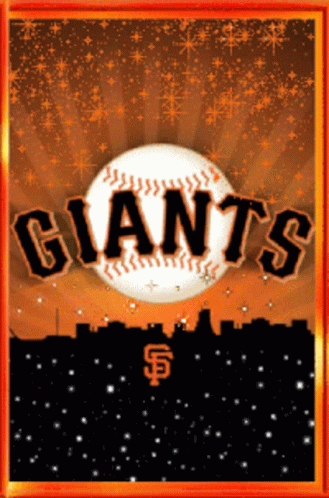 Giants Poster With Baseball