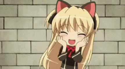 Giddy Anime Girl GIF