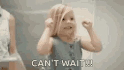 Giddy Blonde Baby Girl Can't Wait GIF