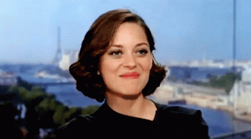Giddy Marion Cotillard Biting Her Lips GIF
