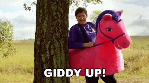 Giddy Ponso The Purple And Pink Horse GIF