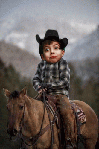 Giddy Up Young Kid GIF