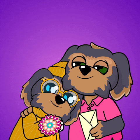 Gifted Rakhi For Siblings GIF